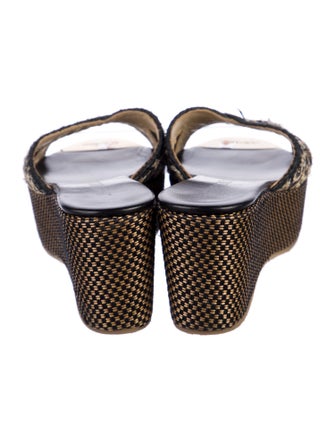 Jimmy Choo Leather Animal Print Slides