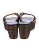 Jimmy Choo Leather Animal Print Slides