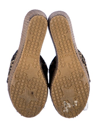 Jimmy Choo Leather Animal Print Slides