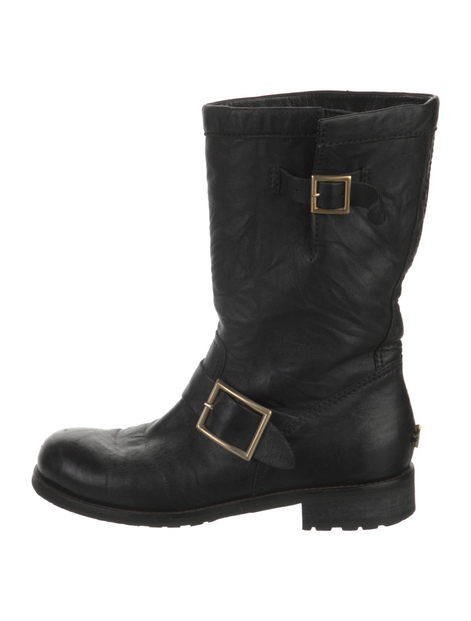 Jimmy Choo Leather Moto Boots