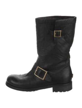 Jimmy Choo Leather Moto Boots