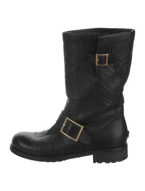 Jimmy Choo Leather Moto Boots