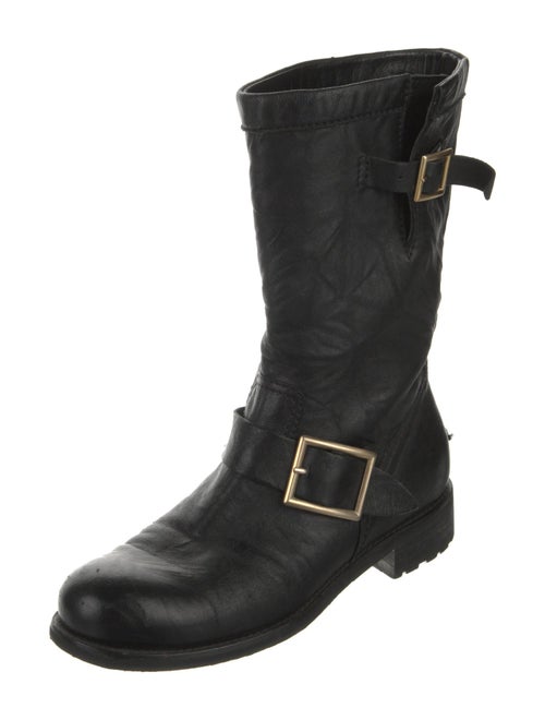 Jimmy Choo Leather Moto Boots