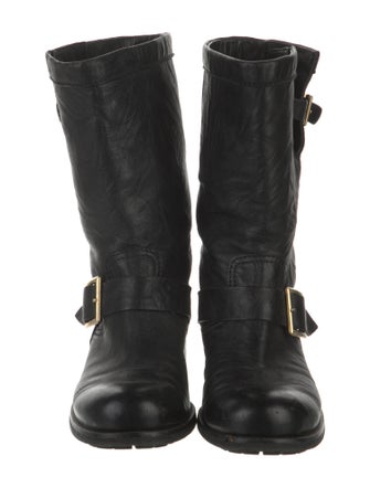 Jimmy Choo Leather Moto Boots