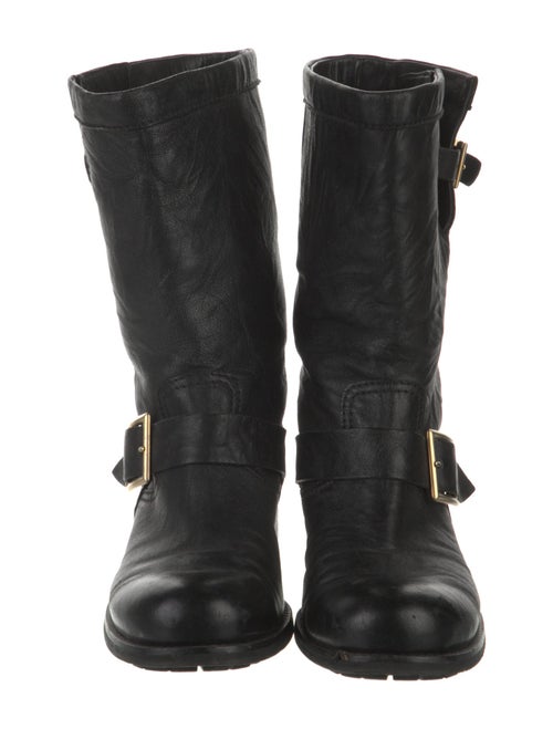Jimmy Choo Leather Moto Boots