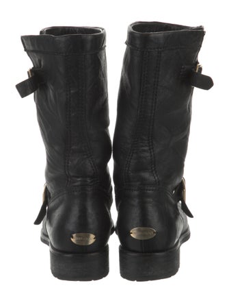 Jimmy Choo Leather Moto Boots