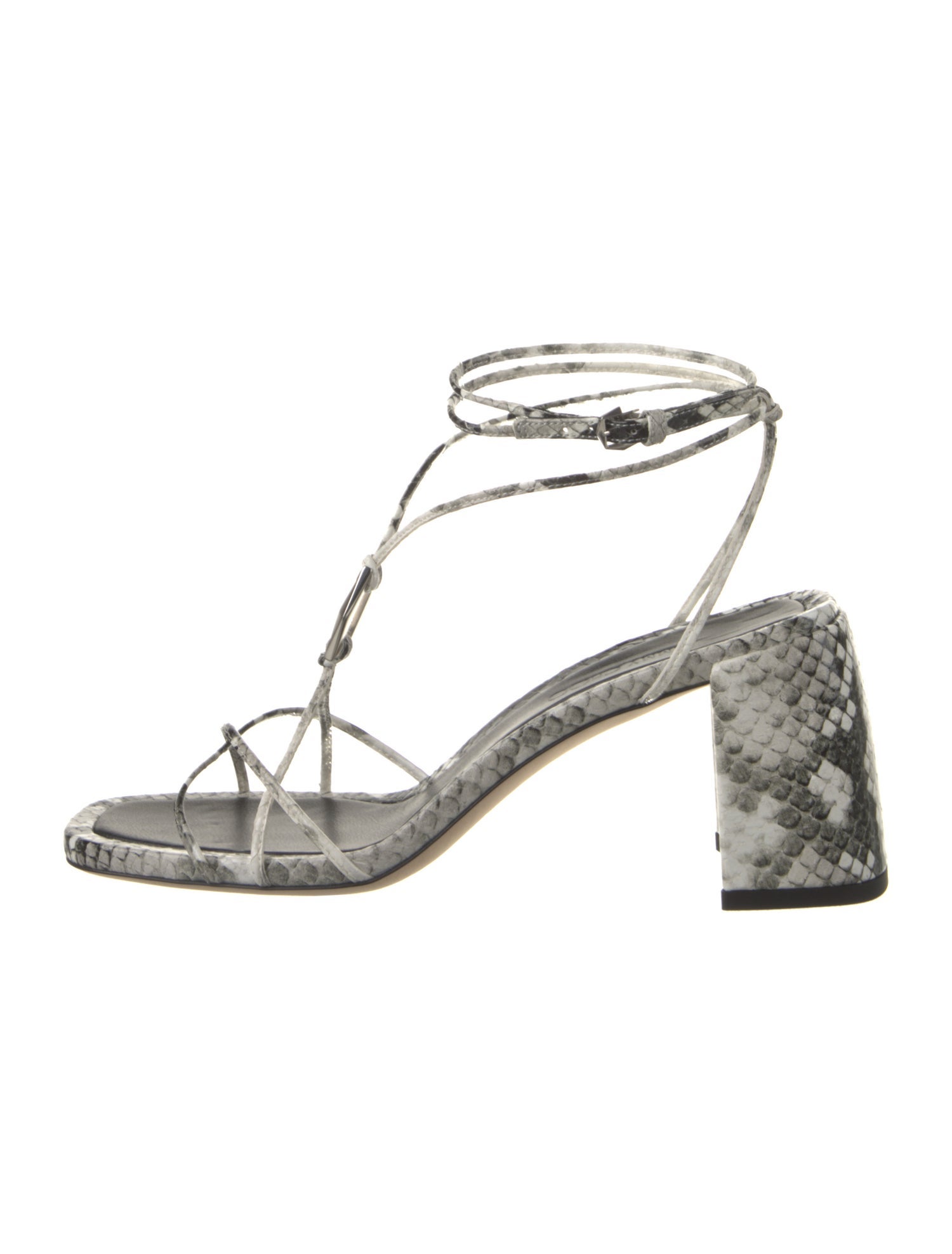 Jimmy Choo Leather Animal Print T-Strap Sandals
