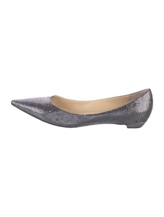 Jimmy Choo Leather Sequin Embellishments Flats