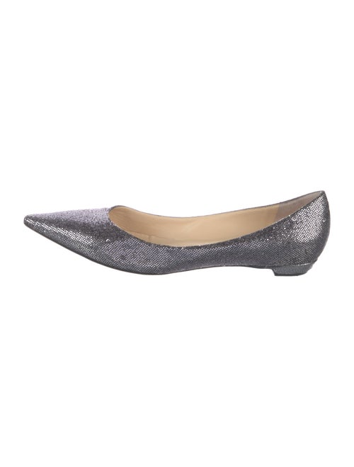 Jimmy Choo Leather Sequin Embellishments Flats