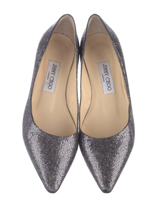 Jimmy Choo Leather Sequin Embellishments Flats