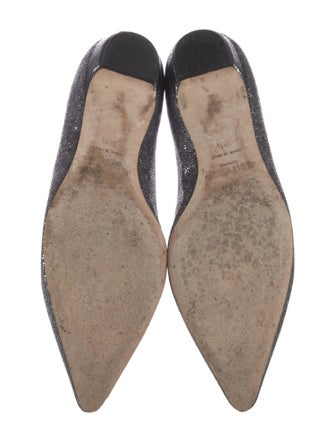 Jimmy Choo Leather Sequin Embellishments Flats