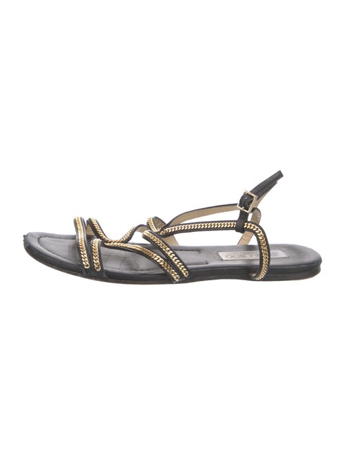 Jimmy Choo Leather Printed Slingback Sandals