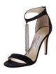 Jimmy Choo Suede Crystal Embellishments Sandals
