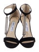 Jimmy Choo Suede Crystal Embellishments Sandals