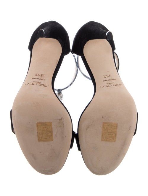 Jimmy Choo Suede Crystal Embellishments Sandals