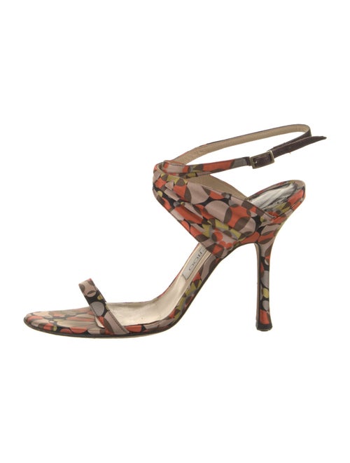 Jimmy Choo Satin Printed Sandals