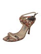 Jimmy Choo Satin Printed Sandals