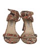 Jimmy Choo Satin Printed Sandals