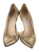 Jimmy Choo Embossed Leather Animal Print D'Orsay Pumps