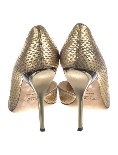 Jimmy Choo Embossed Leather Animal Print D'Orsay Pumps