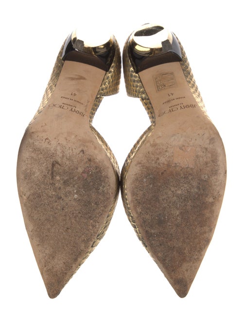 Jimmy Choo Embossed Leather Animal Print D'Orsay Pumps