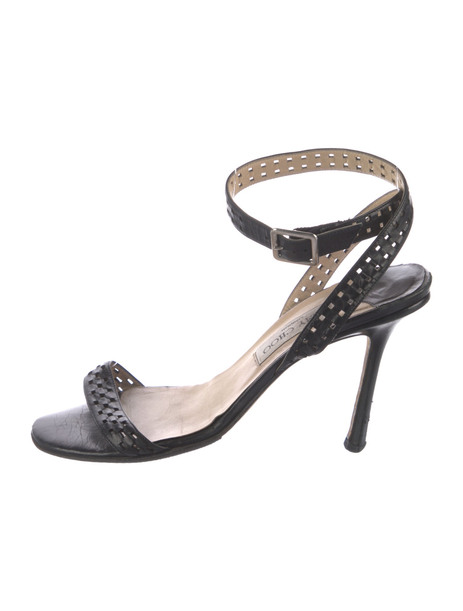 Jimmy Choo Leather Lasercut Accents Sandals