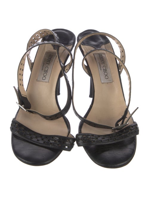 Jimmy Choo Leather Lasercut Accents Sandals