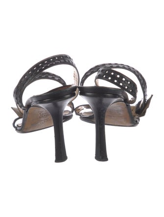Jimmy Choo Leather Lasercut Accents Sandals