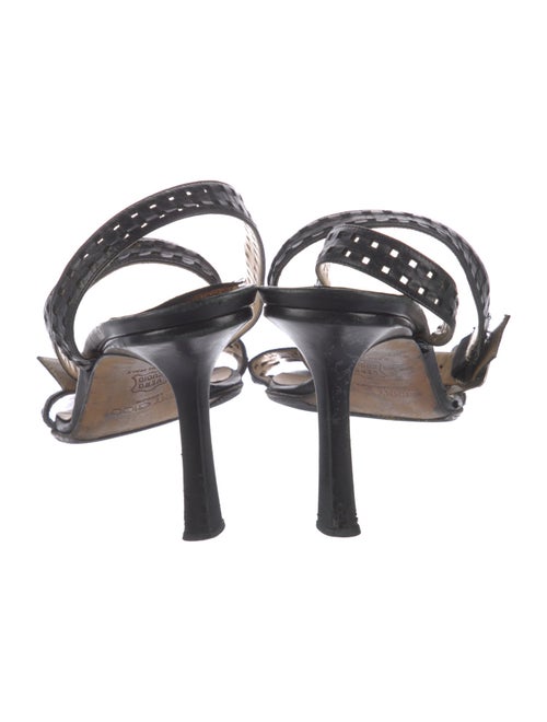 Jimmy Choo Leather Lasercut Accents Sandals