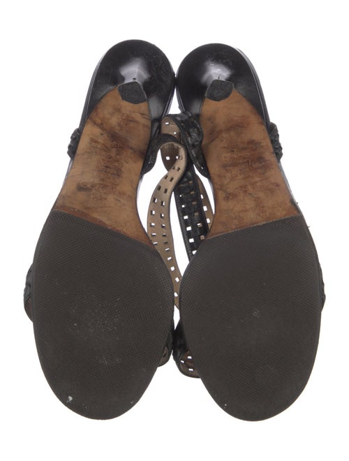 Jimmy Choo Leather Lasercut Accents Sandals