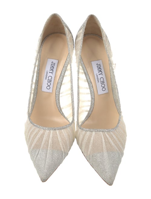 Jimmy Choo Mesh Glitter Accents Pumps