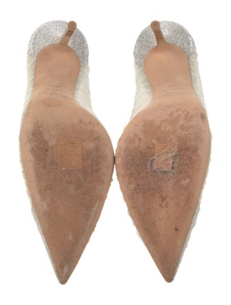 Jimmy Choo Mesh Glitter Accents Pumps