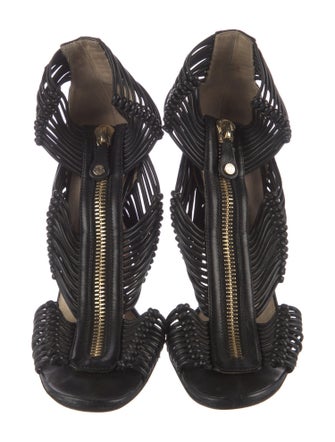 Jimmy Choo Leather T-Strap Sandals