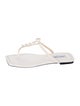 Jimmy Choo Leather Beaded Accents Flip Flops