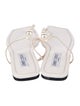 Jimmy Choo Leather Beaded Accents Flip Flops