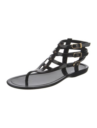 Jimmy Choo Rubber Studded Accents Gladiator Sandals