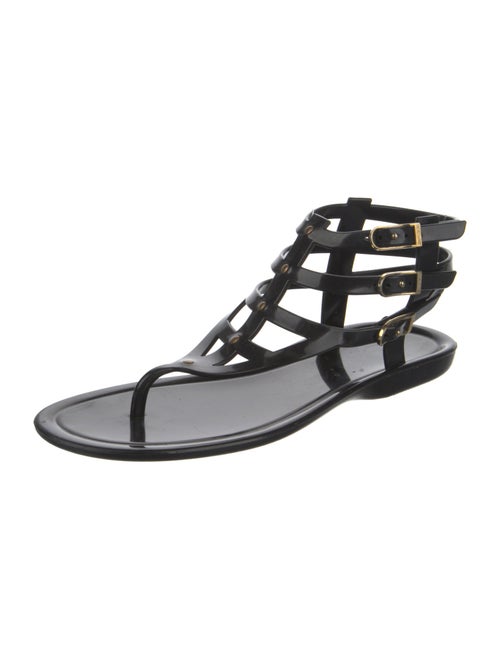 Jimmy Choo Rubber Studded Accents Gladiator Sandals