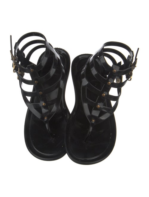 Jimmy Choo Rubber Studded Accents Gladiator Sandals