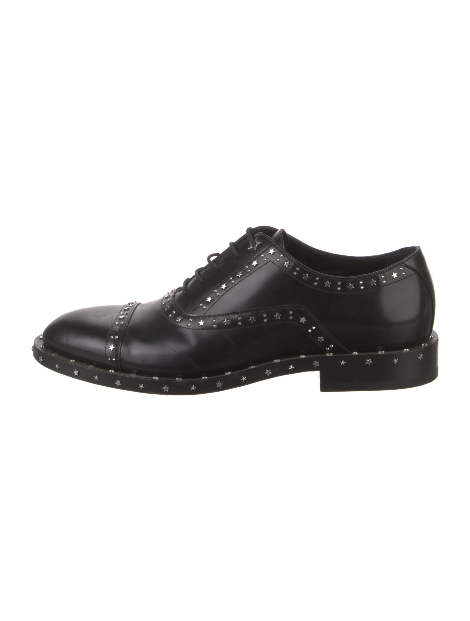 Ann Demeulemeester Patch Derby Leather Oxfords - Black