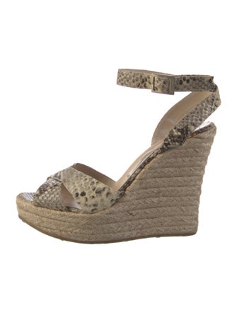 Jimmy Choo Snakeskin Animal Print Espadrilles