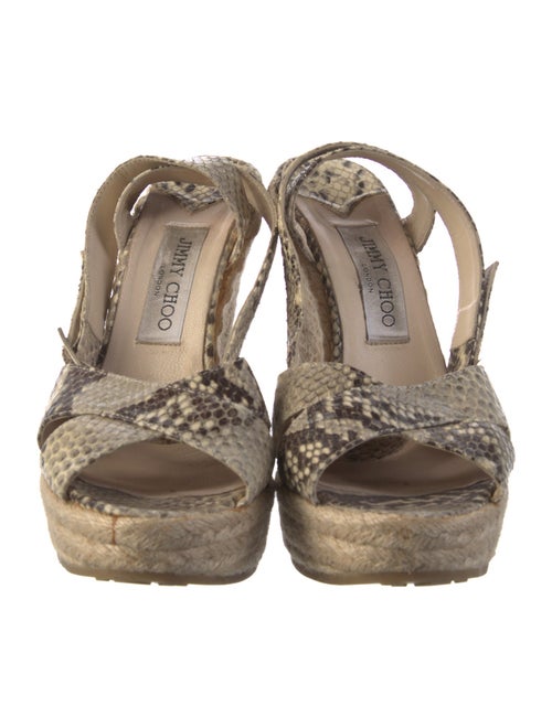 Jimmy Choo Snakeskin Animal Print Espadrilles