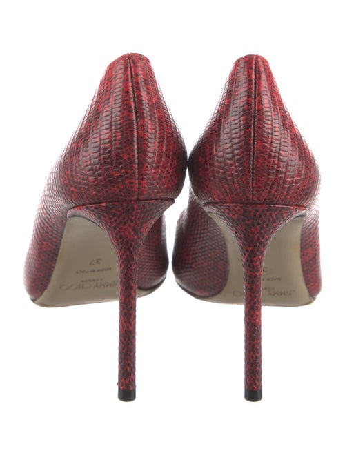 Jimmy Choo Embossed Leather Animal Print Pumps