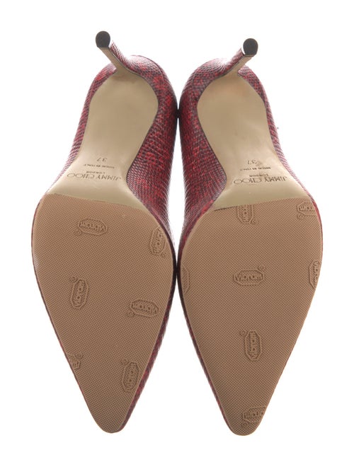 Jimmy Choo Embossed Leather Animal Print Pumps