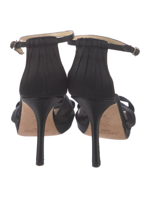 Jimmy Choo Satin Crystal Embellishments Sandals