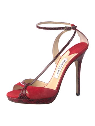 Jimmy Choo Suede T-Strap Sandals