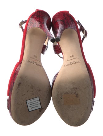 Jimmy Choo Suede T-Strap Sandals