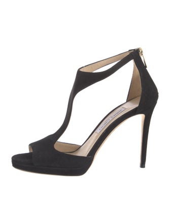 Jimmy Choo Suede T-Strap Pumps