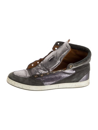 Jimmy Choo Glitter Printed Wedge Sneakers