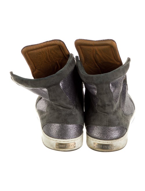 Jimmy Choo Glitter Printed Wedge Sneakers