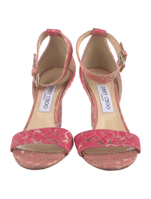 Jimmy Choo Lace Pattern Sandals
